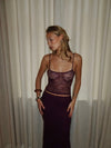 Nadja top with lace - Purple