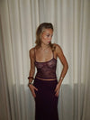 Nadja top with lace - Purple