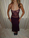 Nadja top with lace - Purple