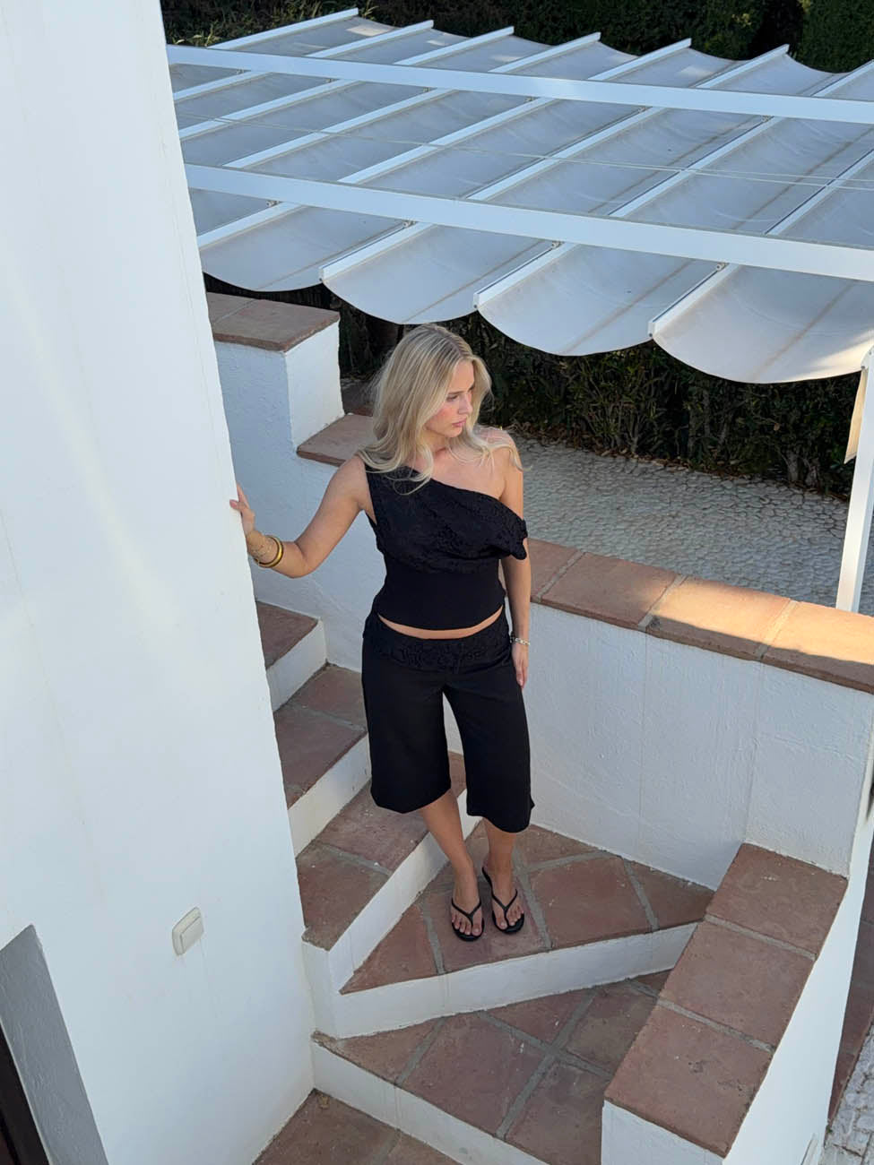 Kimmie top in lace - Black