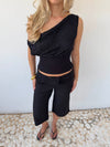 Kimmie top in lace - Black