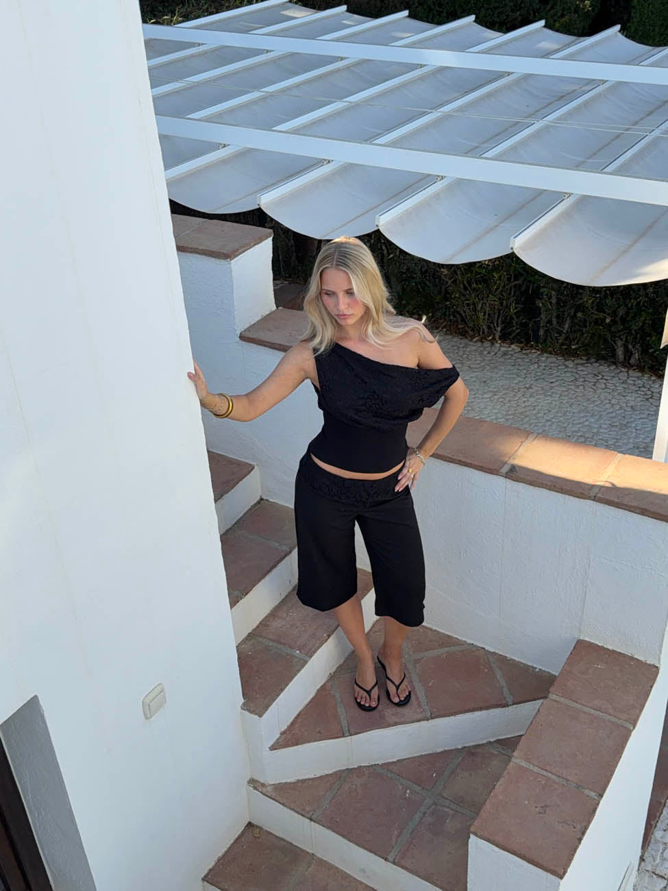 Kimmie top in lace - Black