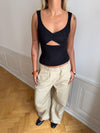 Lana top with lace - Black