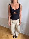Lana top with lace - Black