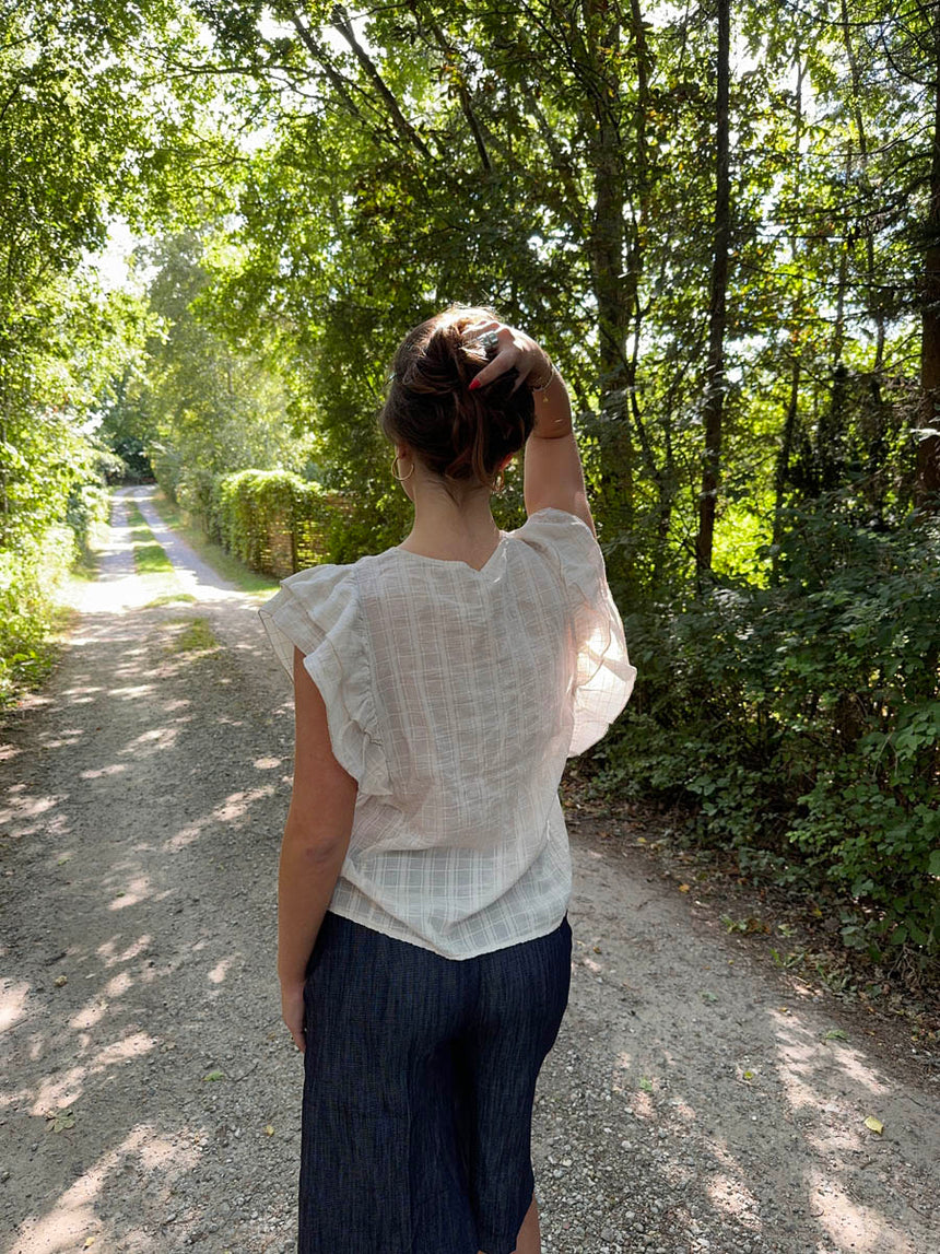 Ulana top with details - Off white