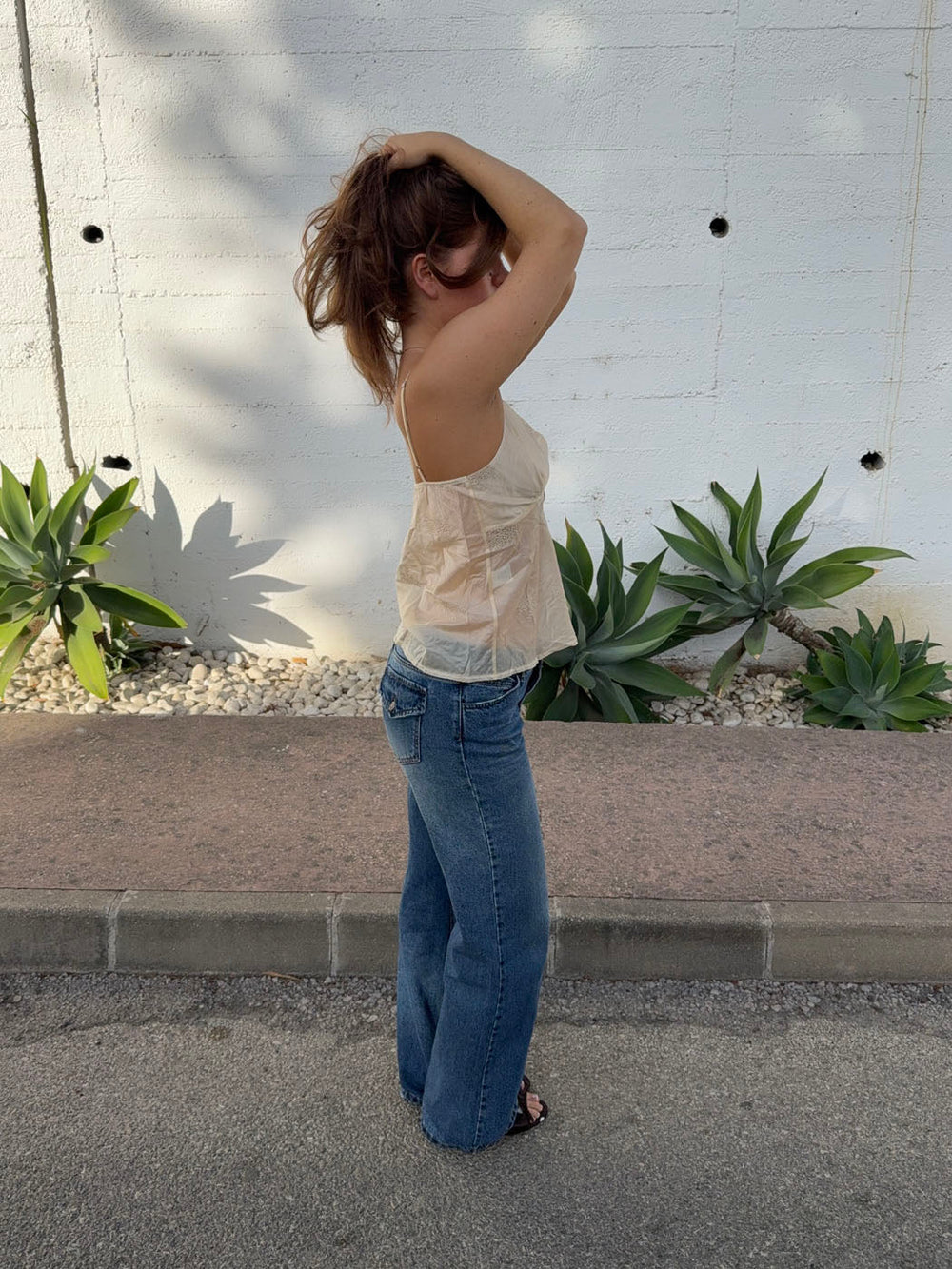 Zuza top with details - Off white