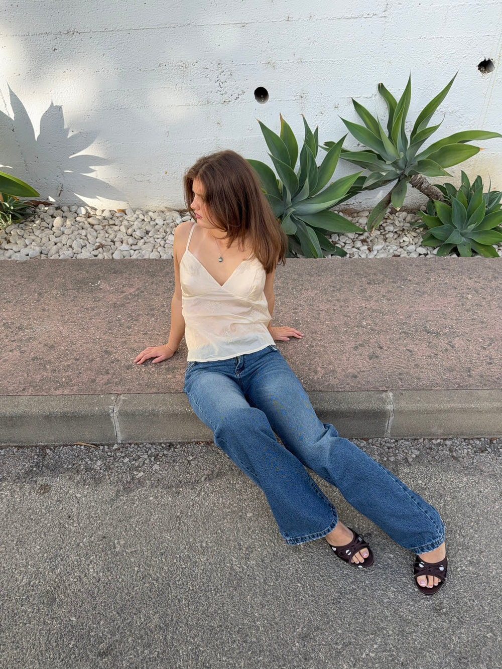 Zuza top with details - Off white