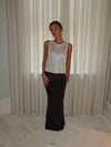 Silja top with glitter - White