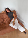 Leonie t-shirt with buttons - Grey