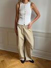 Lali top with buttons – White