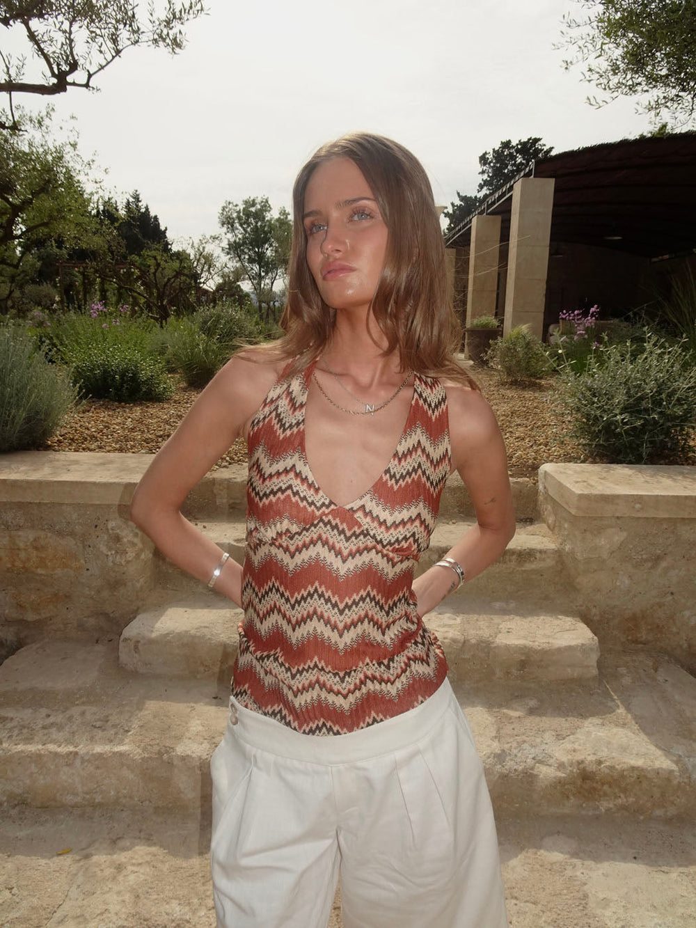 Zigga top - Orange/beige
