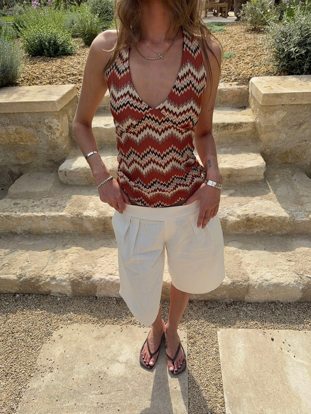 Zigga top - Orange/beige