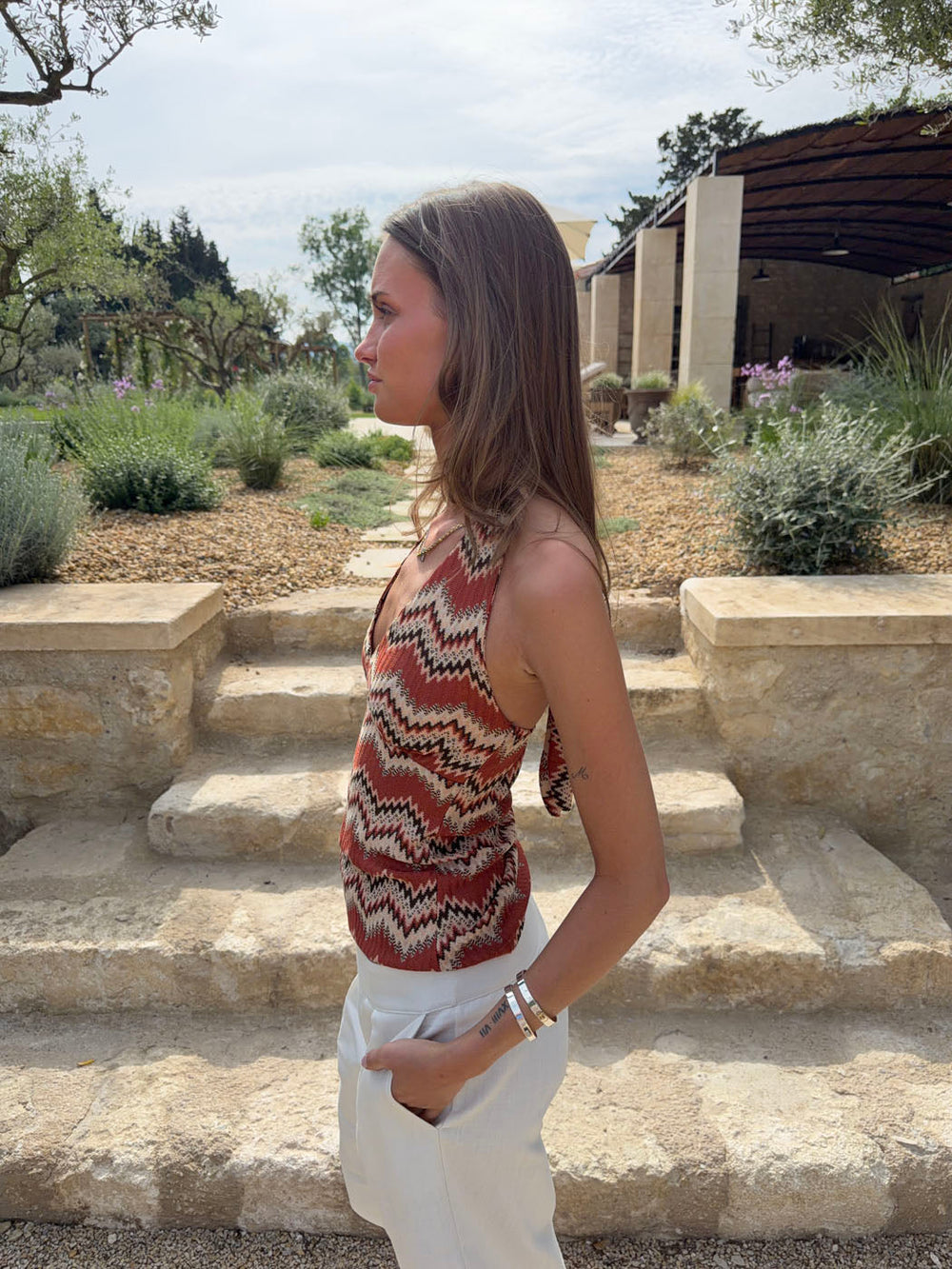 Zigga top - Orange/beige