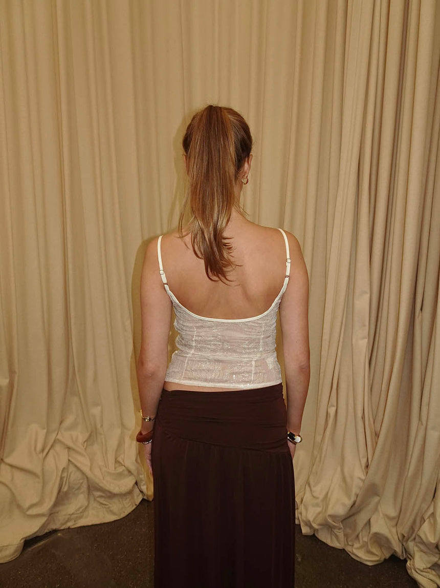 Lelija top with sequins - Beige