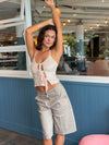 Elvira top with sequins - Beige