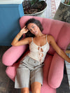 Elvira top with sequins - Beige
