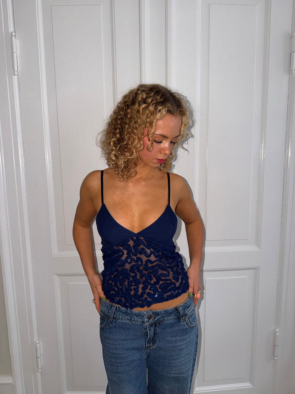 Lenia blonde top - Navy