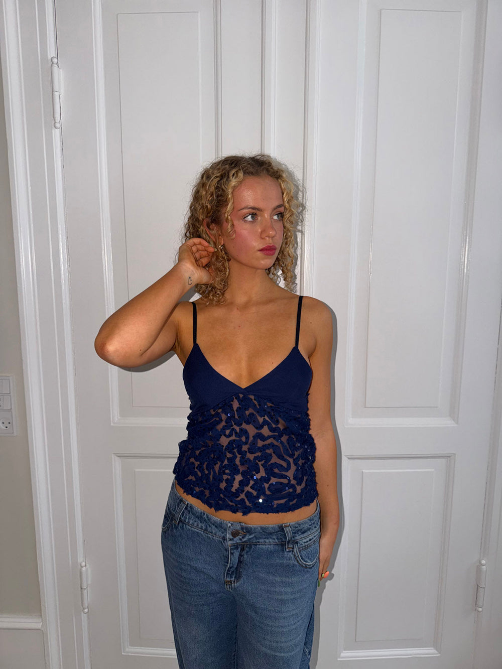 Lenia blonde top - Navy