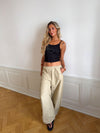 Ila rhinestone strap top - Black