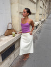 Blua top with bow in pointelle - Purple