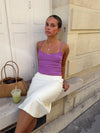 Blua top with bow in pointelle - Purple
