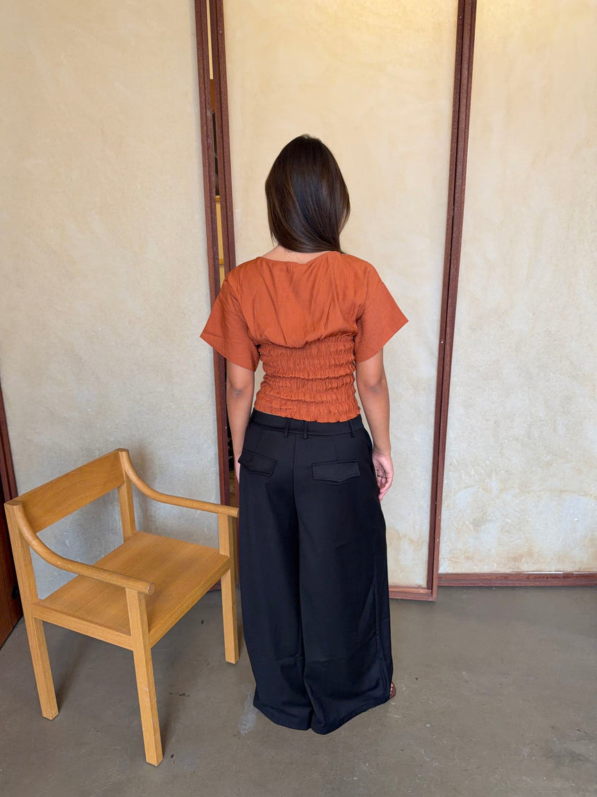 Sina top with smock – Orange