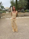 Hemna top with stripes - Yellow/white