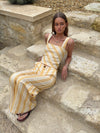 Hemna top with stripes - Yellow/white