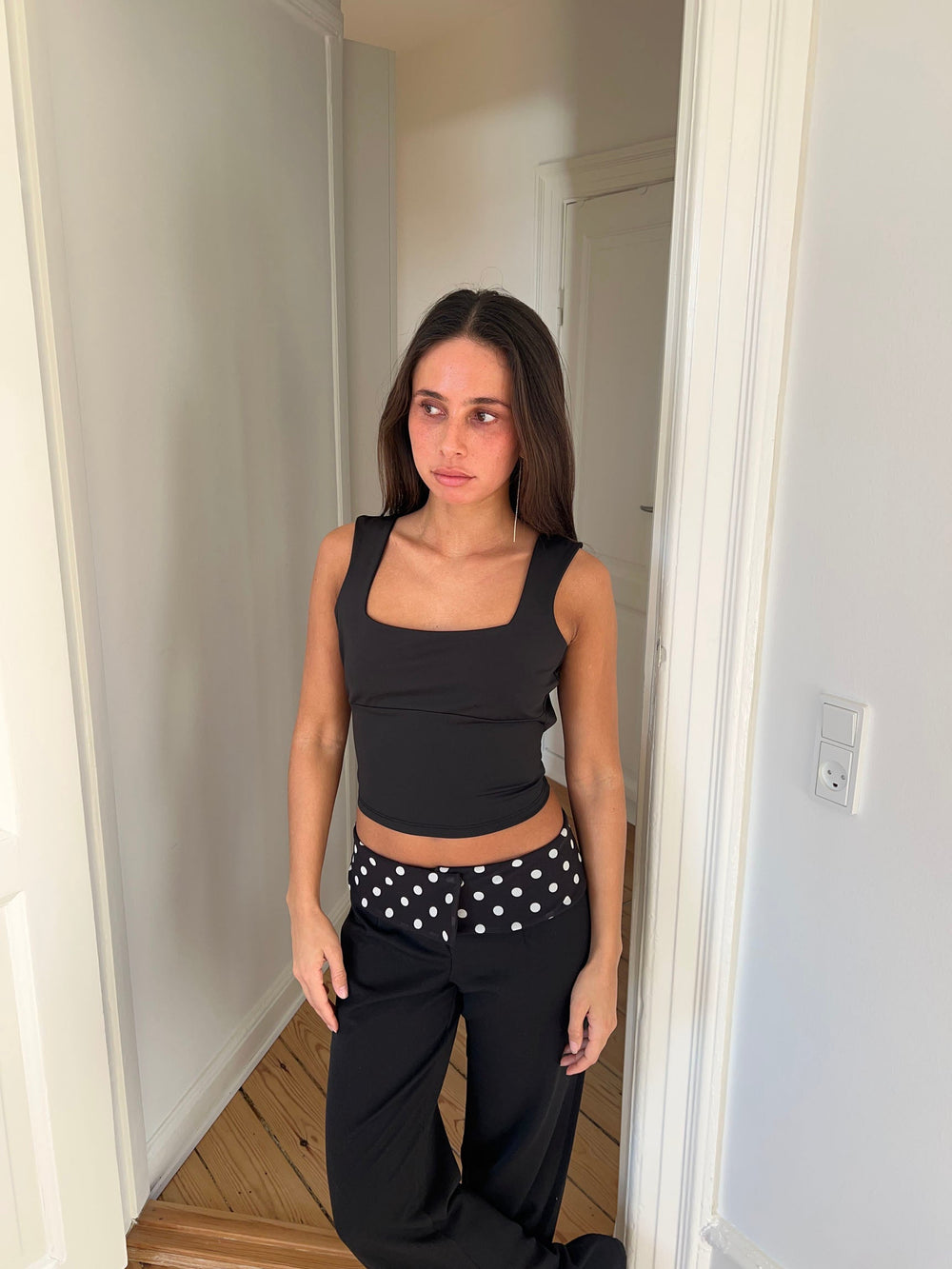 Isolda top with open back - Black