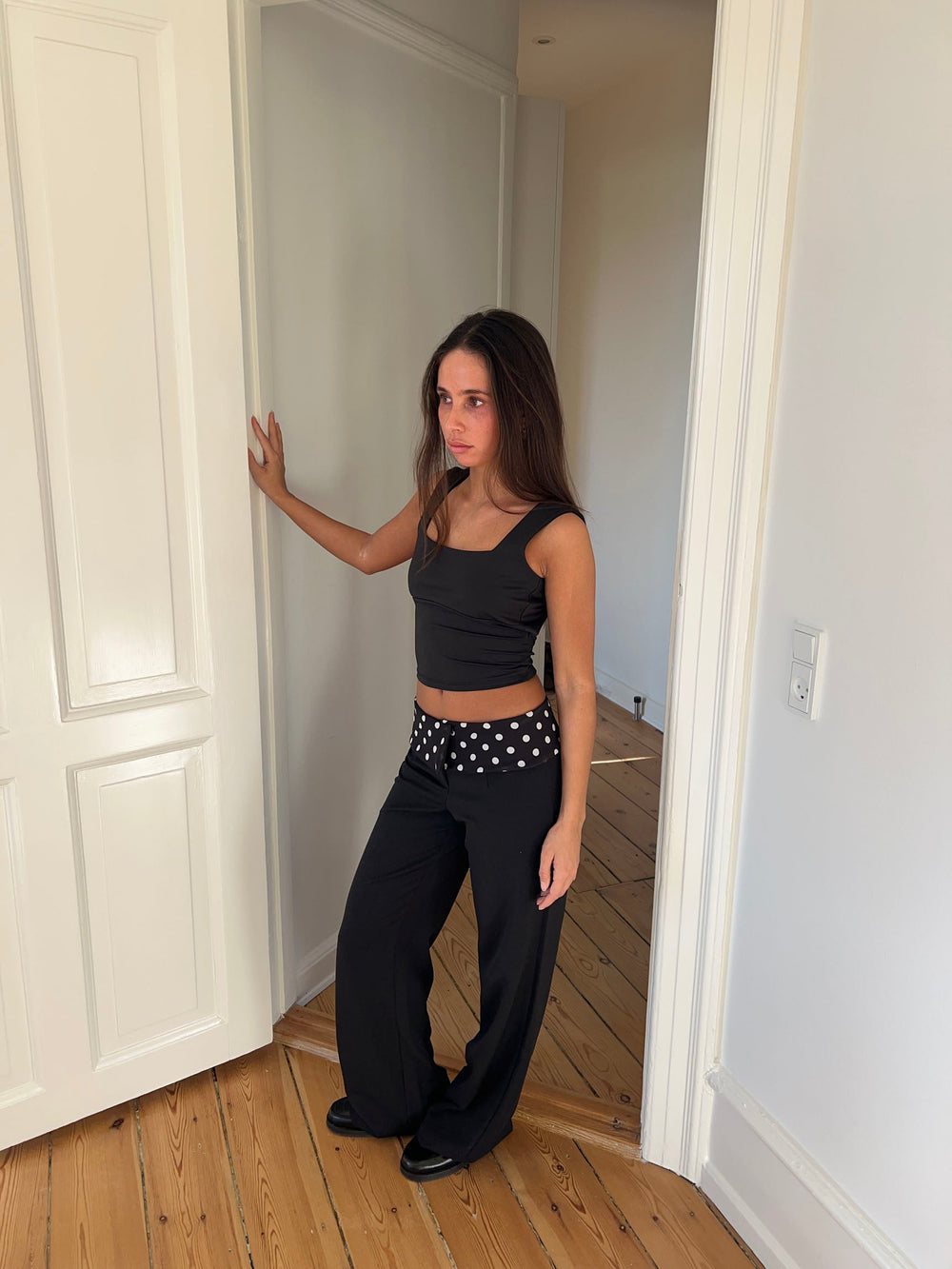 Isolda top with open back - Black