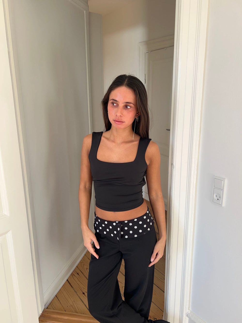 Isolda top with open back - Black