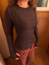 Lelona layered top - Brown