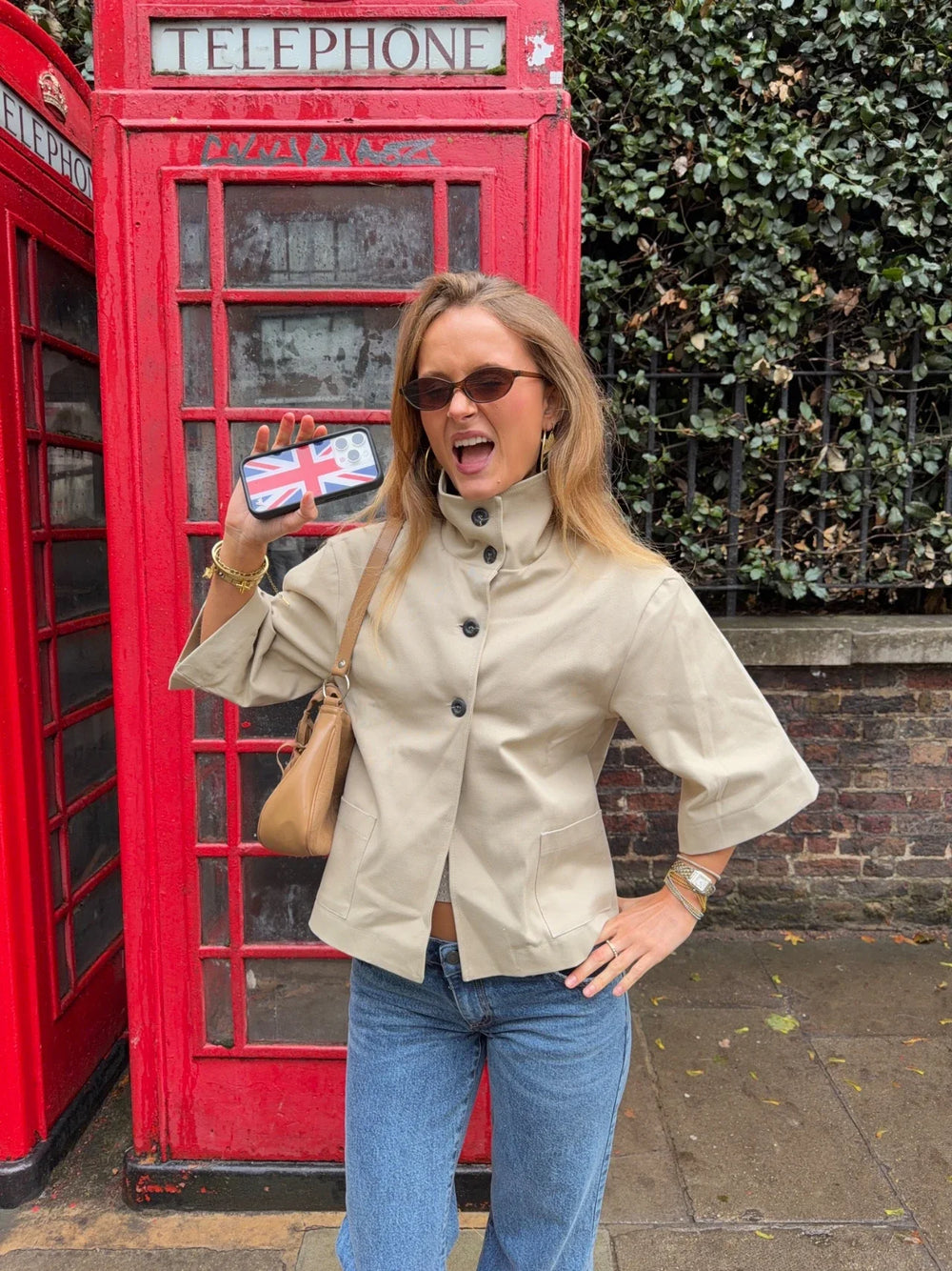 Malin Tomkins 3/4 sleeve jacket - Beige
