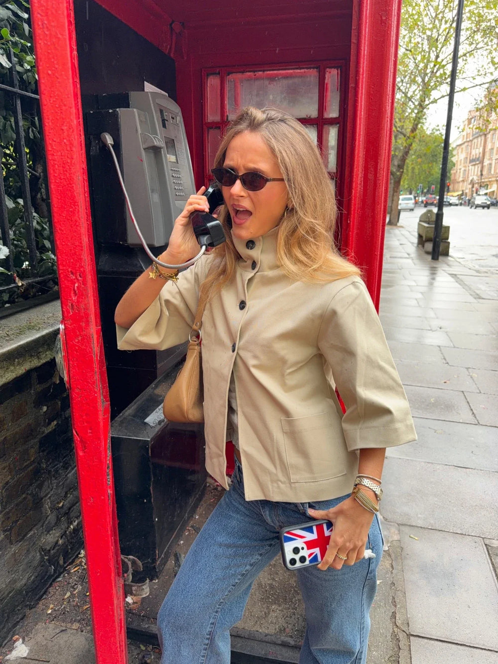 Malin Tomkins 3/4 sleeve jacket - Beige