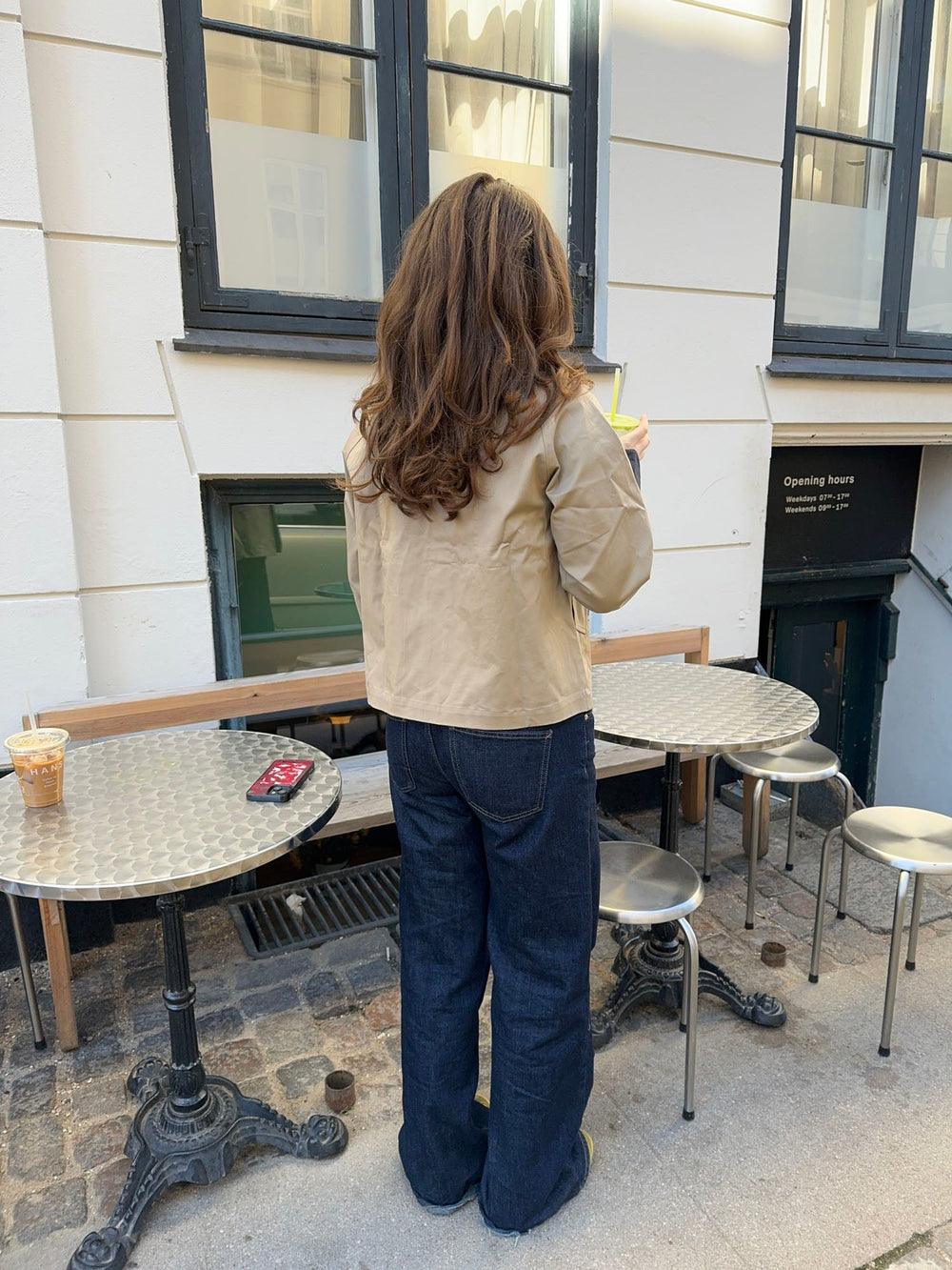 Noami trench coat with collar - Beige/navy