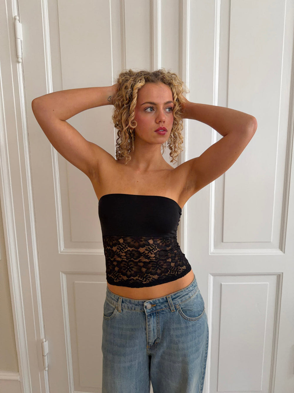 Zera lace top - Black