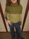 Swela knit with turtleneck - Green/brown
