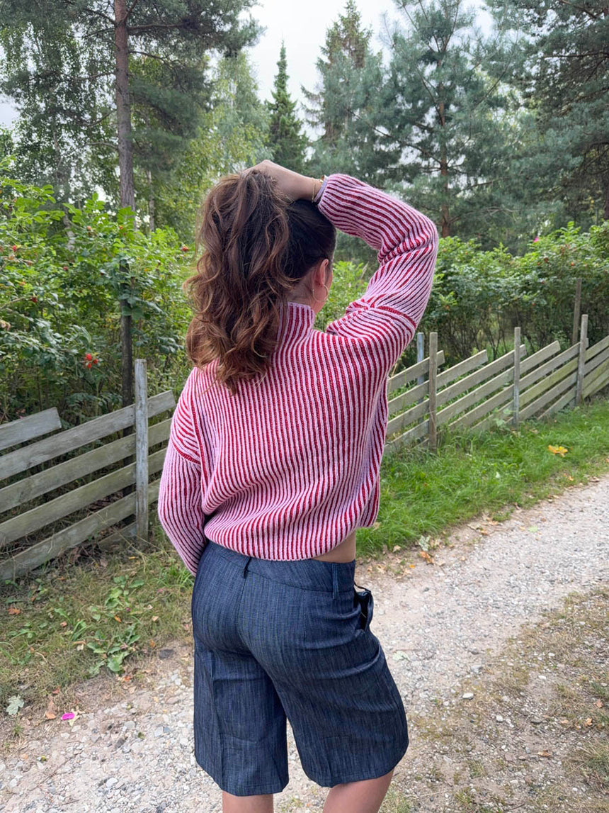 Silkeline turtleneck - Purple/red