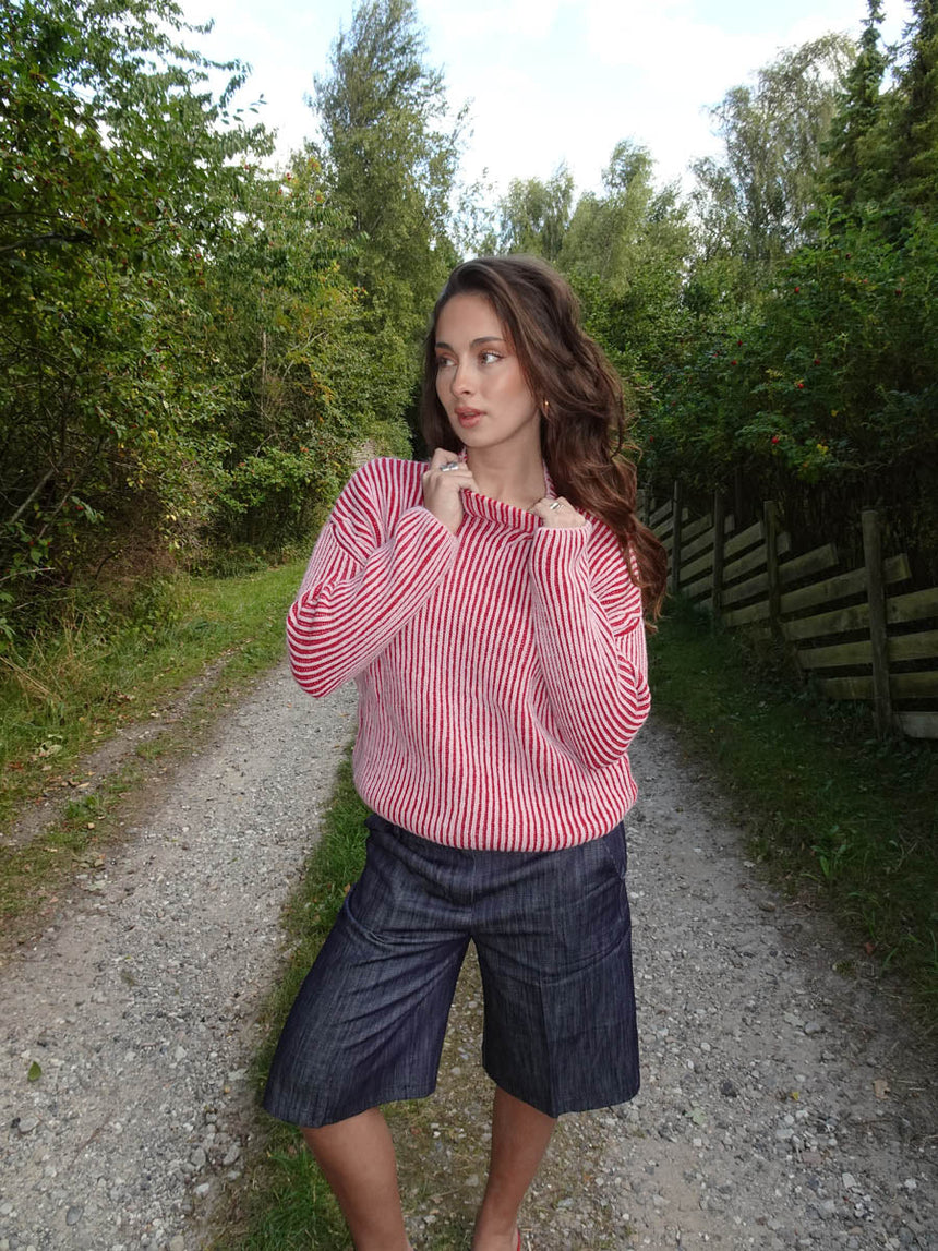 Silkeline turtleneck - Purple/red