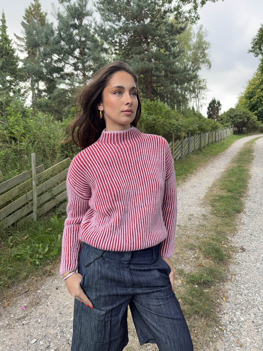 Silkeline turtleneck - Purple/red