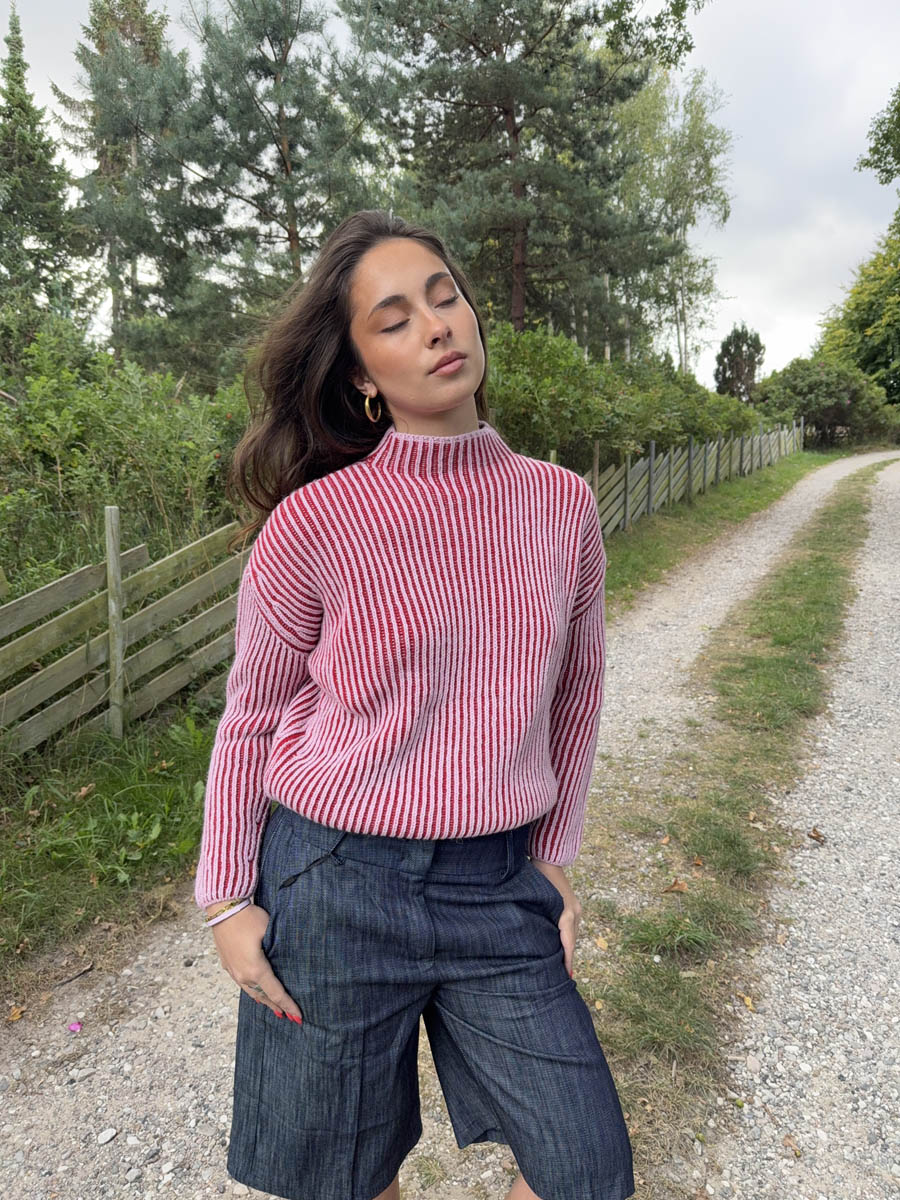 Silkeline turtleneck - Purple/red