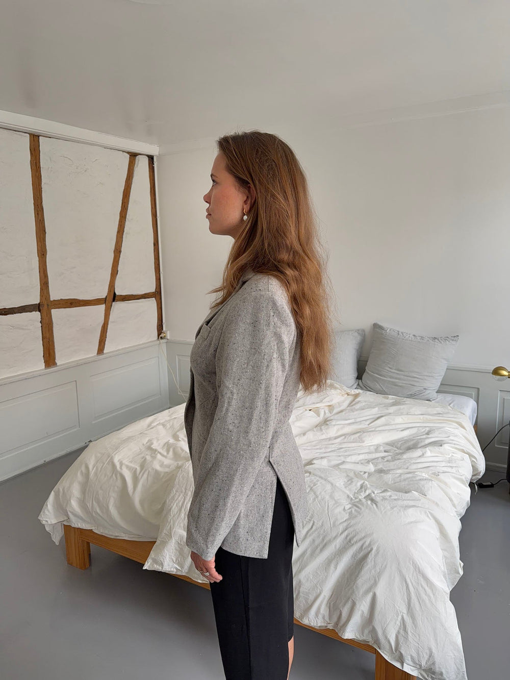 Sienna wool blazer - Light grey