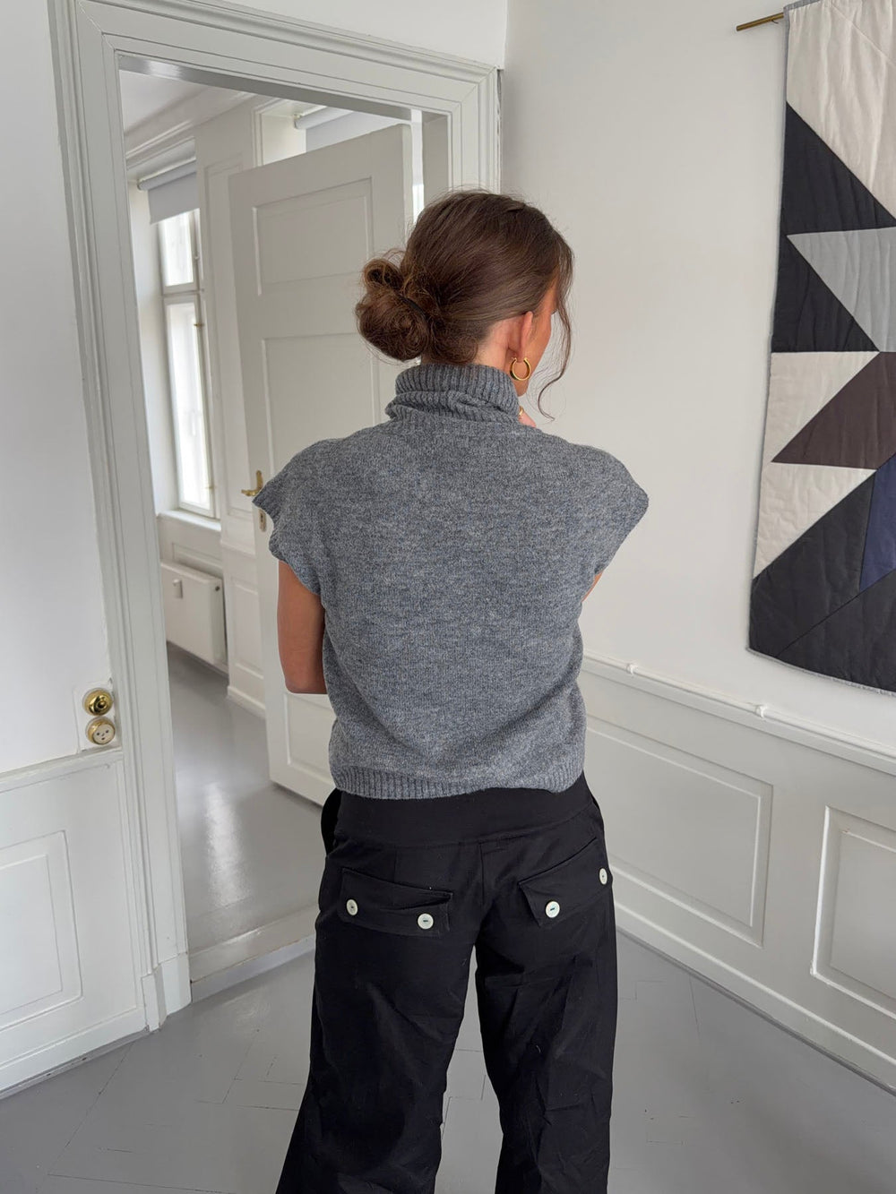 Linua vest with turtleneck - Grey