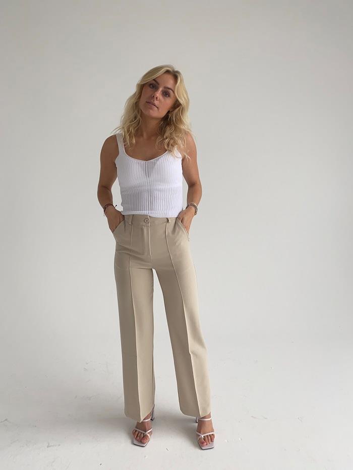 Classic wide pants - light beige