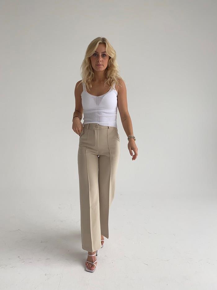 Classic wide pants - light beige