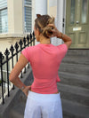 Malin Tomkins wrap top - Coral