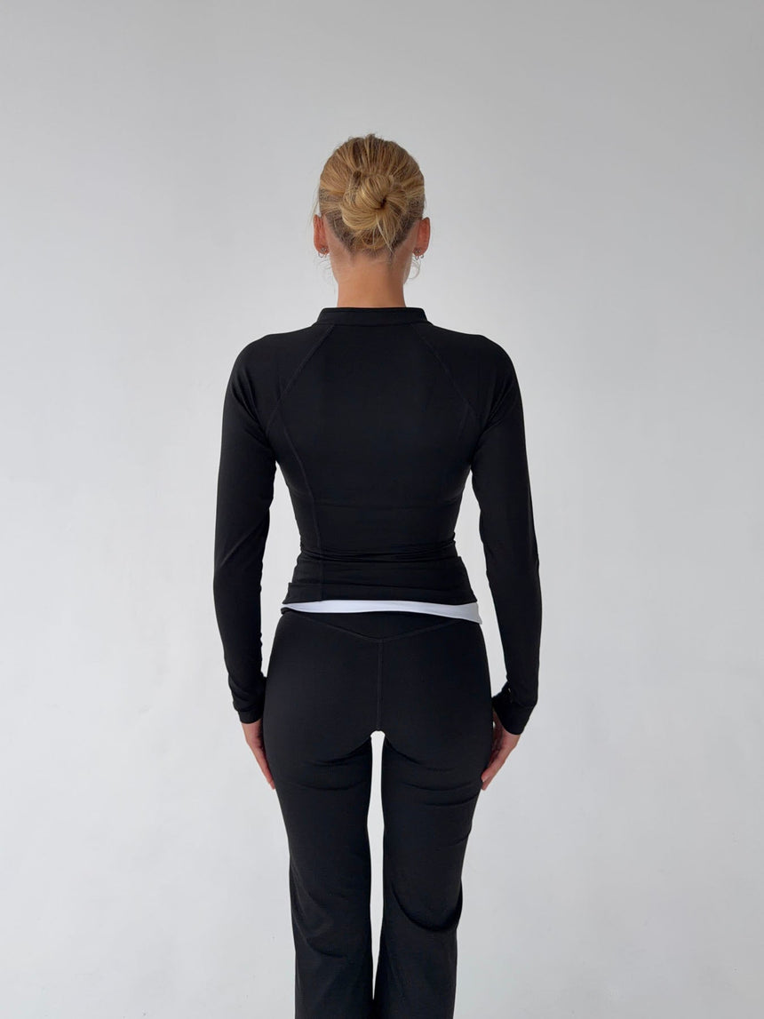 Essential zip up jacket - Jet black