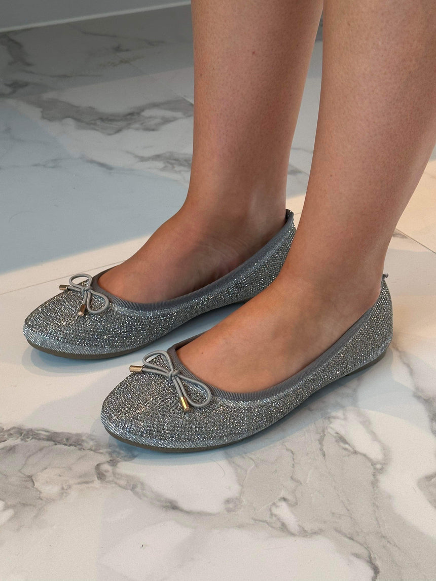 Dodoma ballerina shoes - silver glitter
