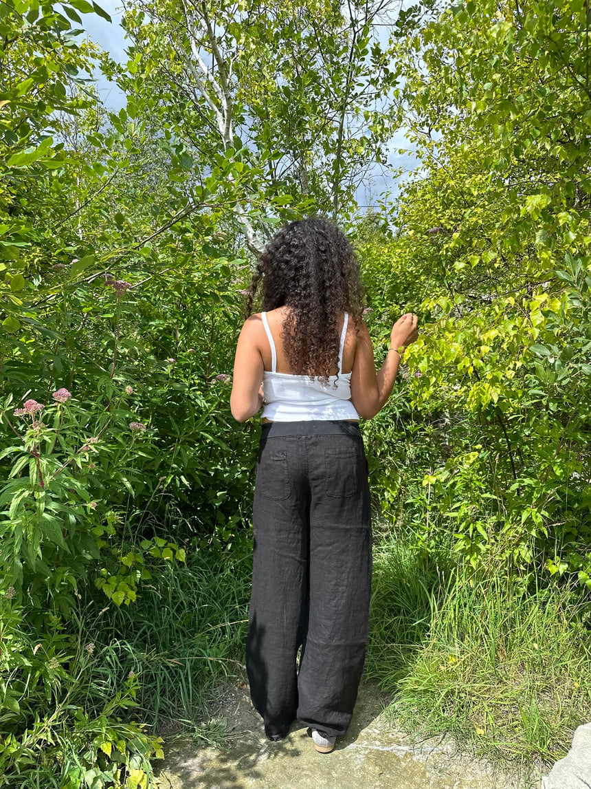 Angel linen pants - Black