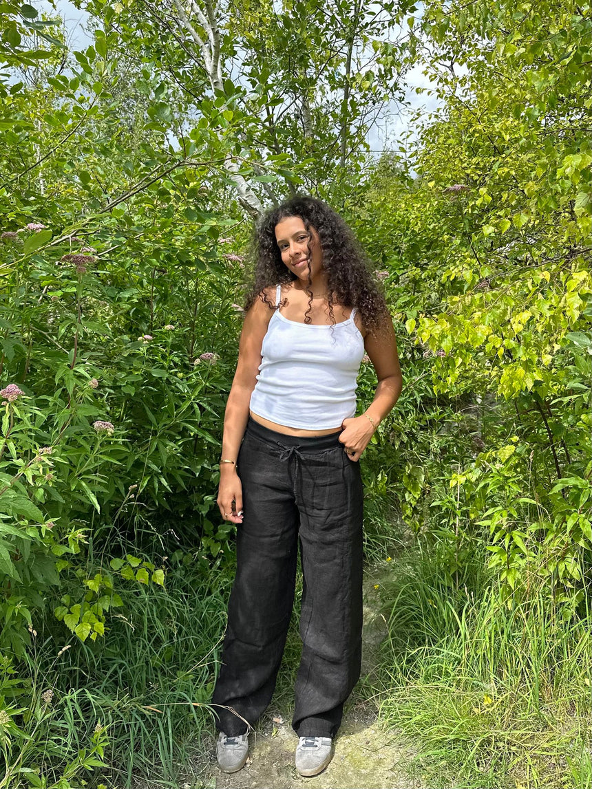 Angel linen pants - Black